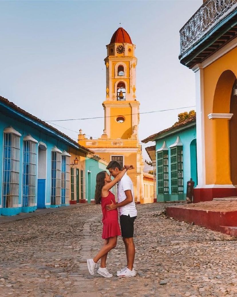 The Mayor square panoramic view, Trinidad, Sancti Spíritus, Cuba.
