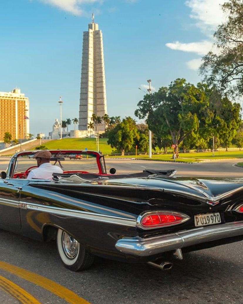 Ride in Oldtimer car in Havana, Cuba.