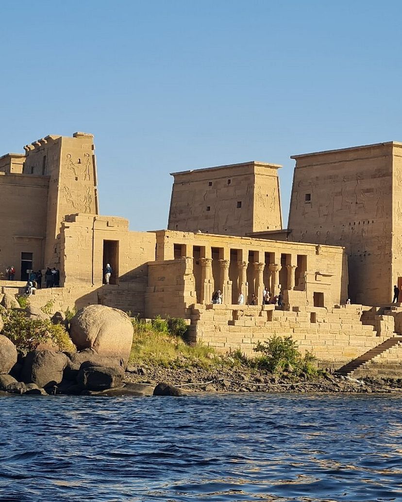 THE TEMPLE OF PHILAE panoramic view, Aswan, Egypt.