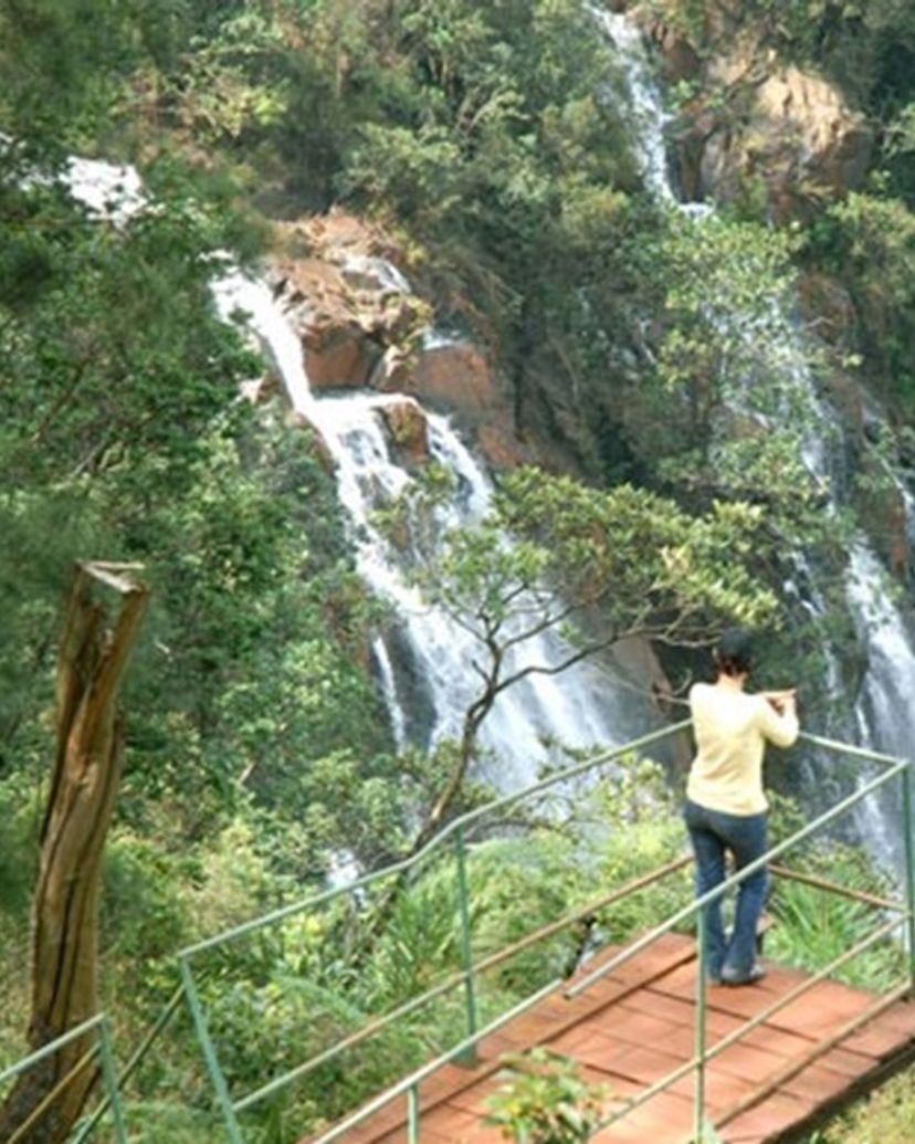 GUAYABO WATERFALL panoramic view, Pinares de Mayari, Holguín, Cuba.