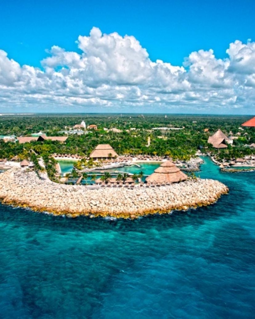 Panoramic view of Xcaret Park in Yucatan Peninsula, Mexico.