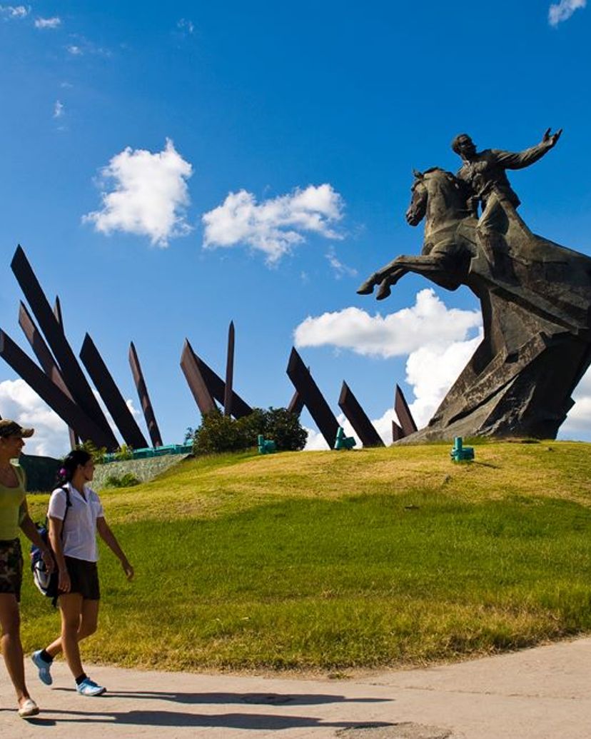The Antonio Maceo Revolution Square panoramic view, Santiago de Cuba, Cuba.