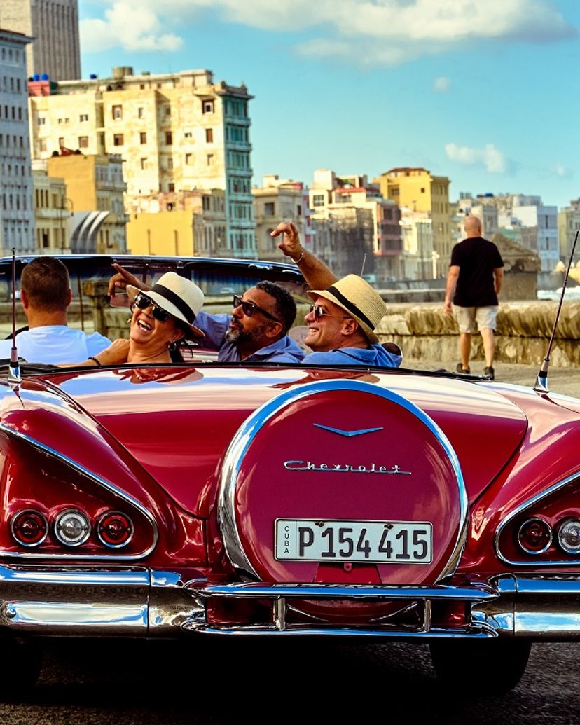 Ride in Oldtimer car in Havana, Cuba.