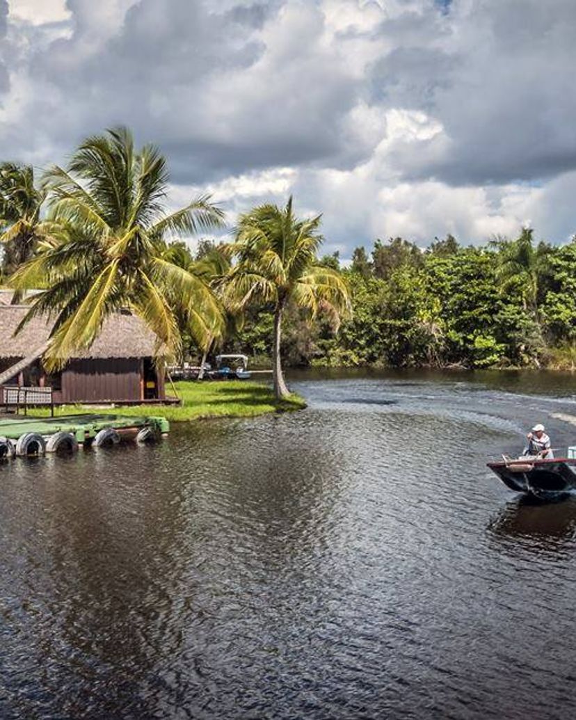 Guama Tourist Park panoramic view, Cienaga de Zapata, Matanzas, Cuba.