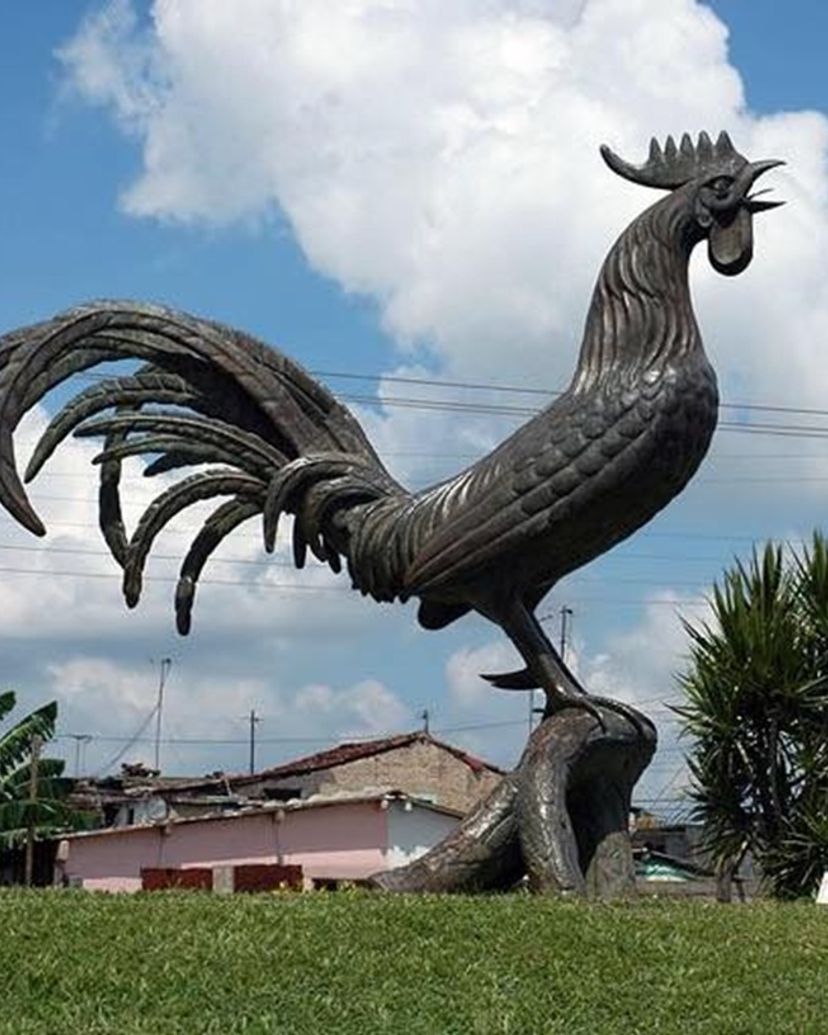 Gallo de Morón monument, Morón, Ciego de Ávila, Cuba.