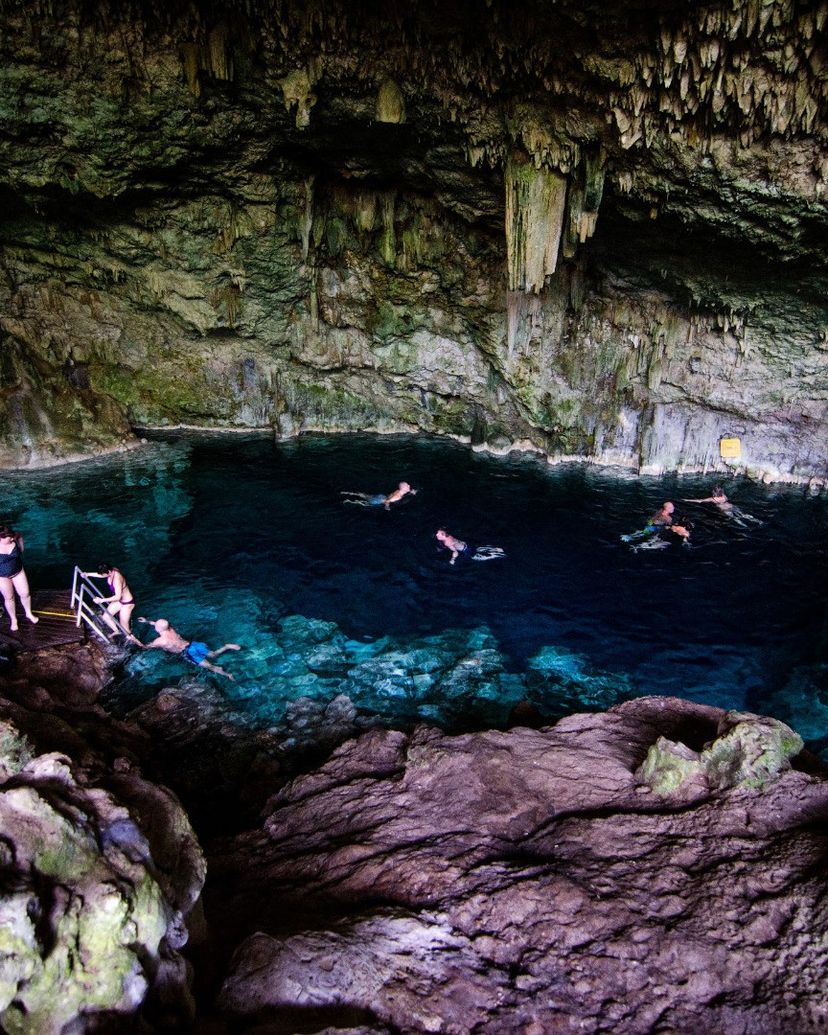 Swimming time at one of Cuba’s most famous caves, Saturno Cave