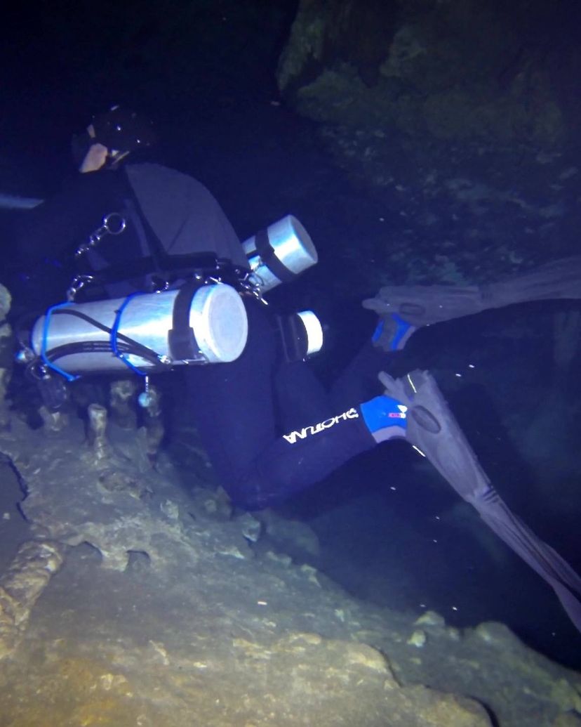 "Diving in Blue Tanks Cave" Tour., Gibara, north coast of Holguin Province, Cuba.