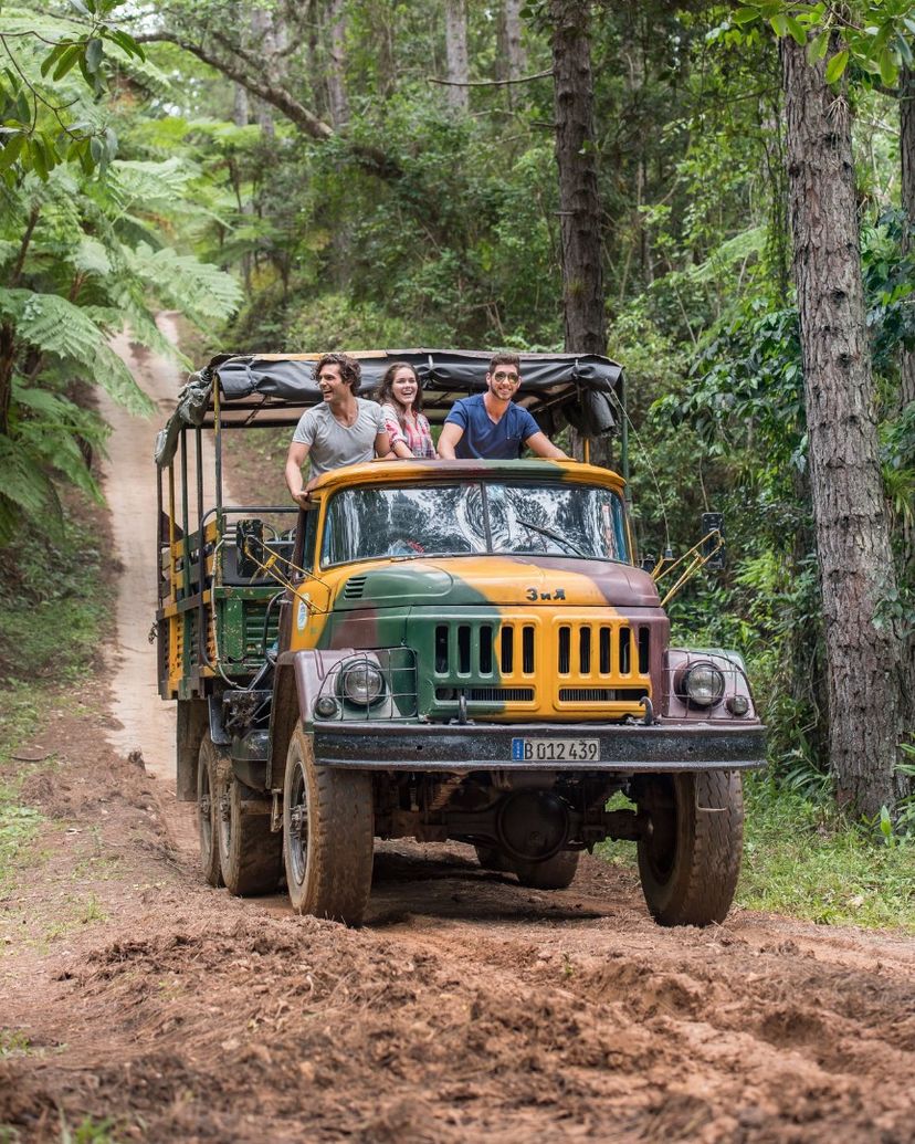 Tour on mountain military truck to Guanayara park, Topes de Collantes