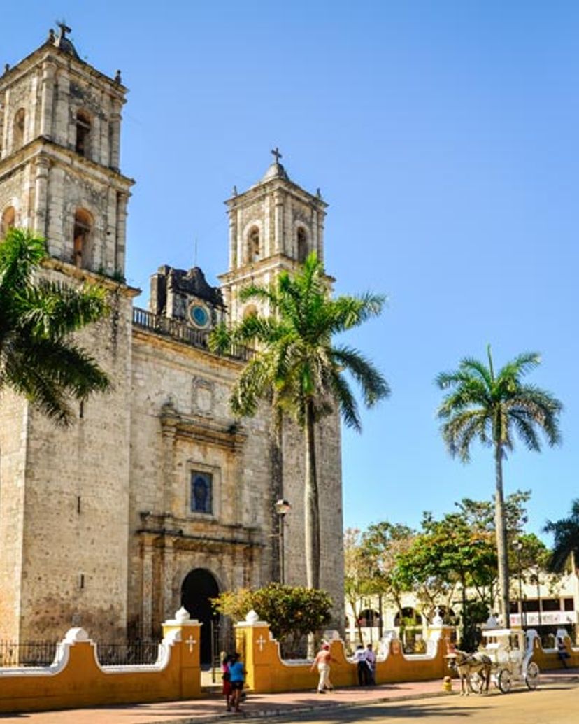 The very visited and beautiful city of Valladolid, near Chichen Itza, Cancun.
