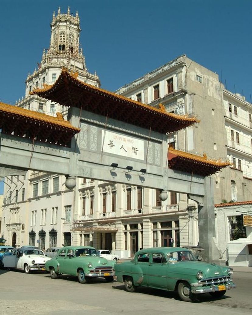 Havana's Chinatown (barrio chino de La Habana) panoramic view, Old Havana, La Habana, Cuba.