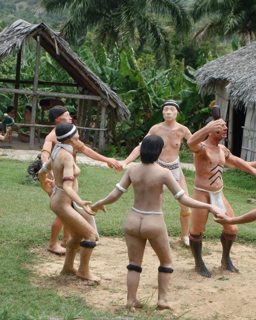 The Aldea Taína and the Chorro de Maíta Archaeological Museum, Guardalavaca, Holguín, Cuba.