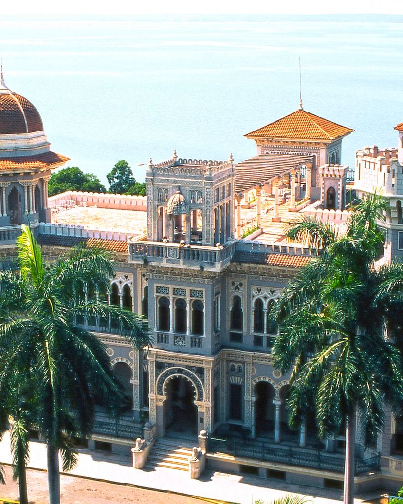 Palacio de Valle panoramic view at Cienfuegos city, “Ride to Cienfuegos, Santa Clara & Remedios in Old Fashion American Classic Cars” Overnight Tour (2 days / 1 night)