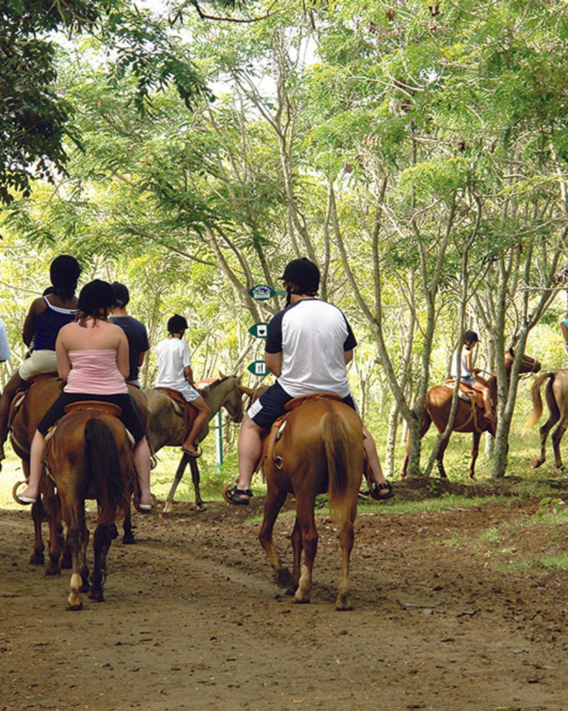 Horseback riding at Rocazul biopark , Holguín