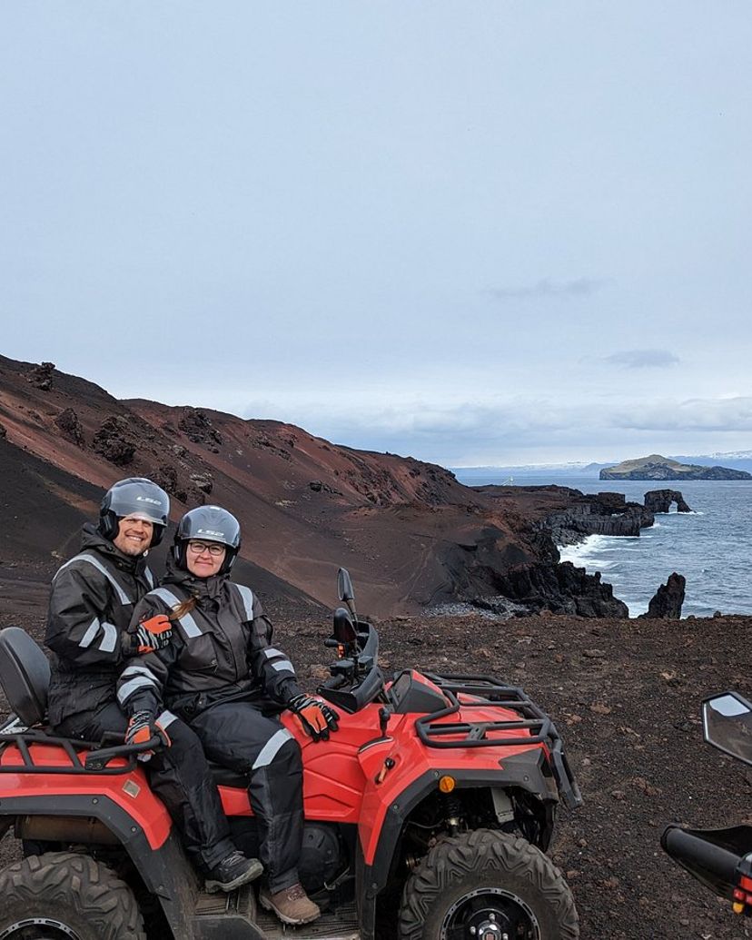 ATV quad bike tour around the Reykjanes Peninsula, Iceland.