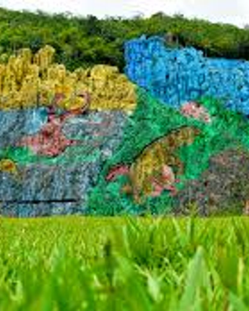 The Prehistory mural panoramic view, Viñales, Pinar del Río, Cuba.