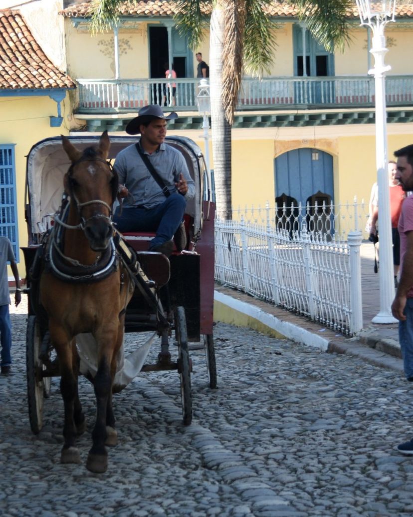 Tour in Colonial Carriage in Trinidad old city, Cuba.