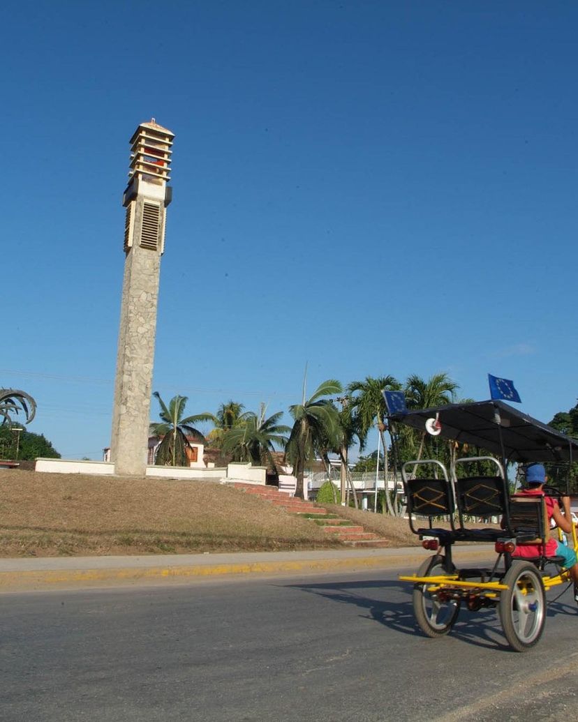 Monument to El Gallo de Morón panoramic view, Morón, Ciego de Ávila, Cuba.