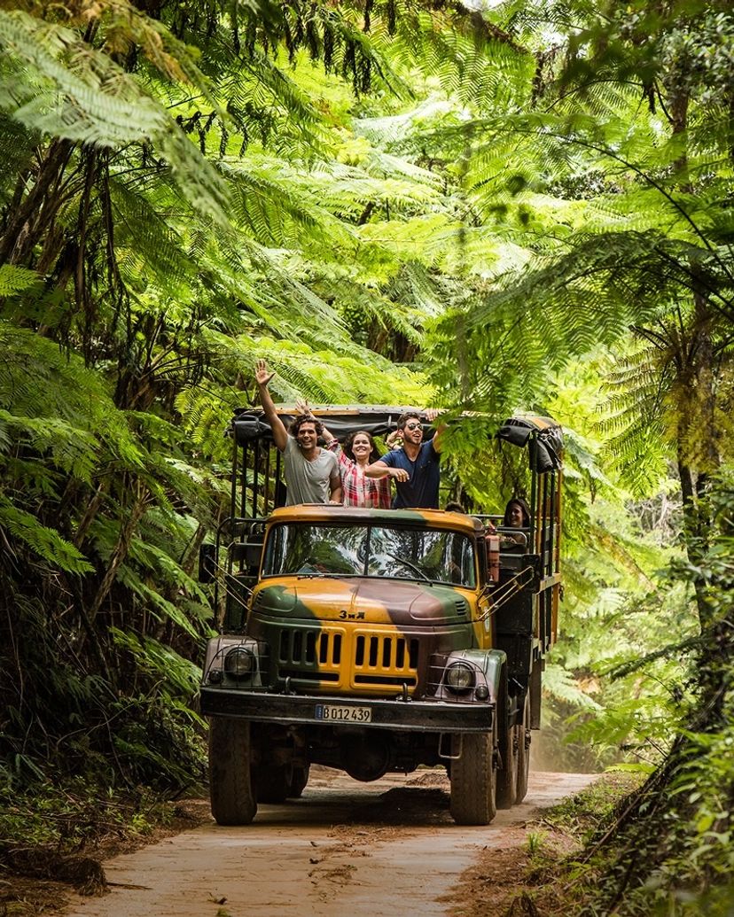 Mountaine adventure tour at Topes de Collantes Natural Park, Cuba.