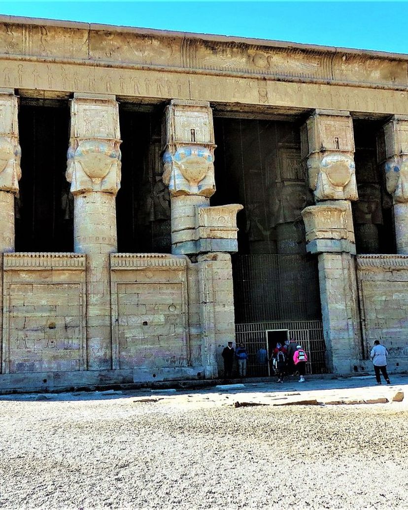 THE TEMPLE OF DENDERA panoramic view, Luxor, Egypt.