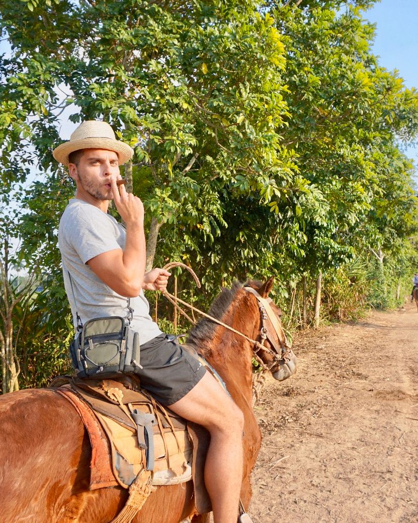 Horseback Riding Through the Valle del Silencio, Viñales valley National Park, declared a Cultural Heritage Site by UNESCO, Pinar del Río