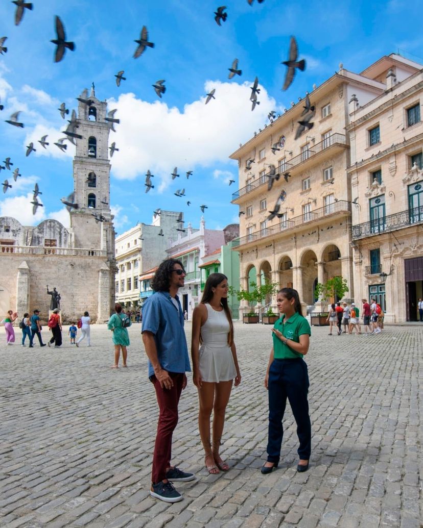 San Francisco de Asis square panoramic view, Old Havana, Cuba.