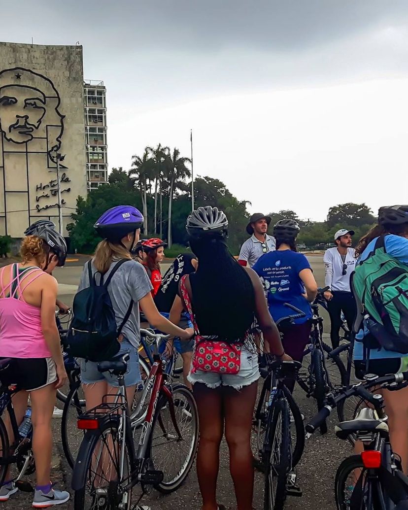 The Revolution Square panoramic view, Vedado, Havana, Cuba. Cycling tour “Havana, Multicolor Route”