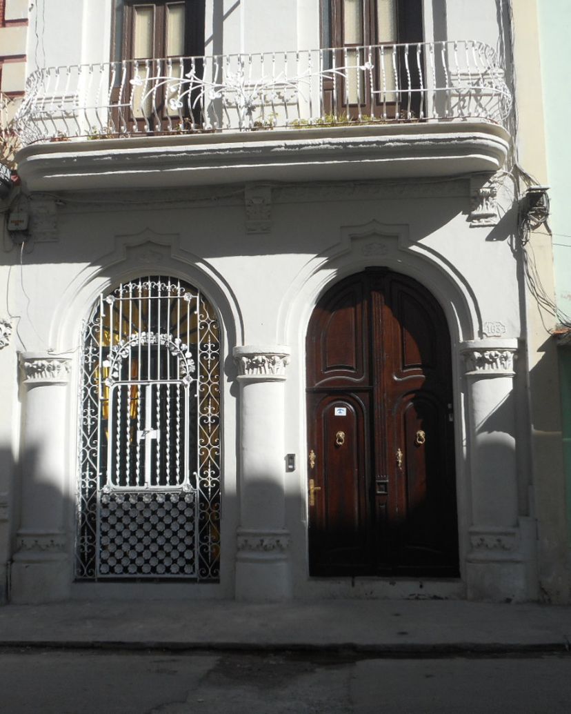 infront of the house