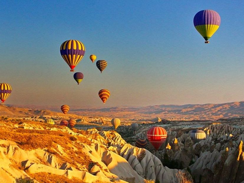 Balloon flight over the Atacama Desert, Antofagasta región, Chile.