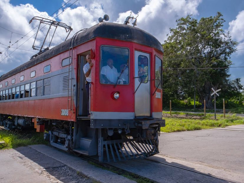 Hershey Train ride from Casablanca in Havana to the old town of Hershey in Mayabeque. Cuba.