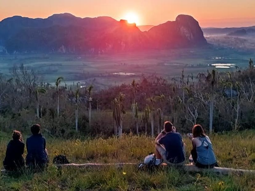 Sunrise hike to the Los Aquaticos, Viñales valley, Pinar del Río, Cuba.
