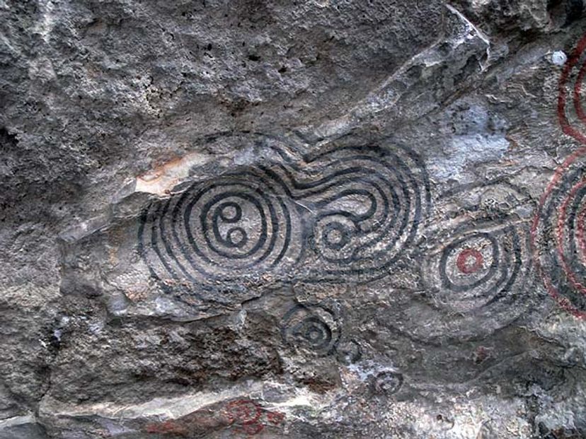 Cave paintings, Punta del Este, Isla de la Juventud, cuba