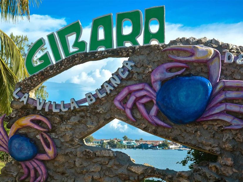 Gibara city panoramic view, Holguin, Cuba.