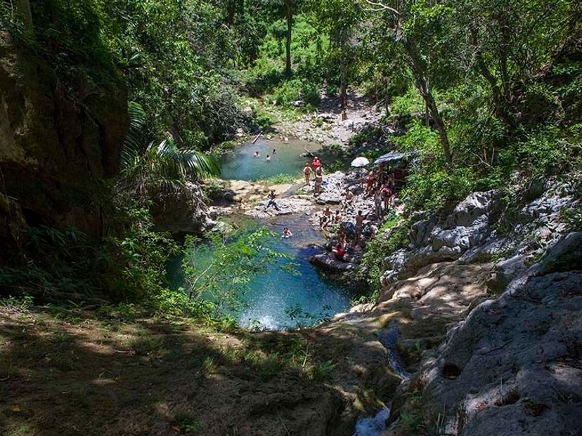 Hoyo del Pilon waterfall panoramic view, Trinidad, Cuba