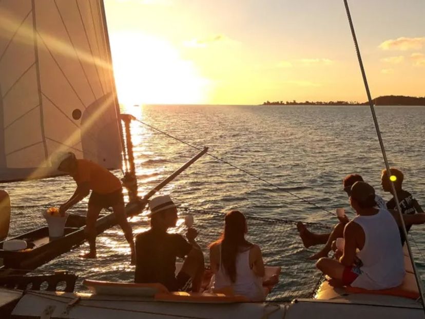 Sunset by boat in Holguin