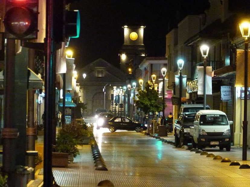 La Serena at night, Coquicombo region, Chile