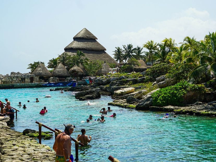 The beauty of Xcaret Park, a unique and unrepeatable place in the Yucatan Peninsula. Mexico.