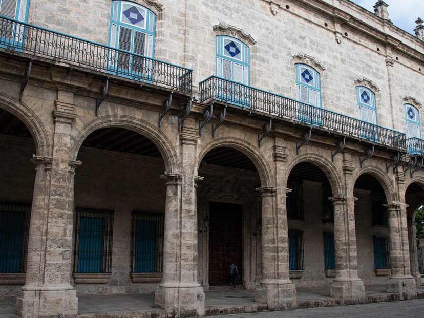 Palacio de Capitanes Generales museum panoramic view, Old Havana, Havana, Cuba.