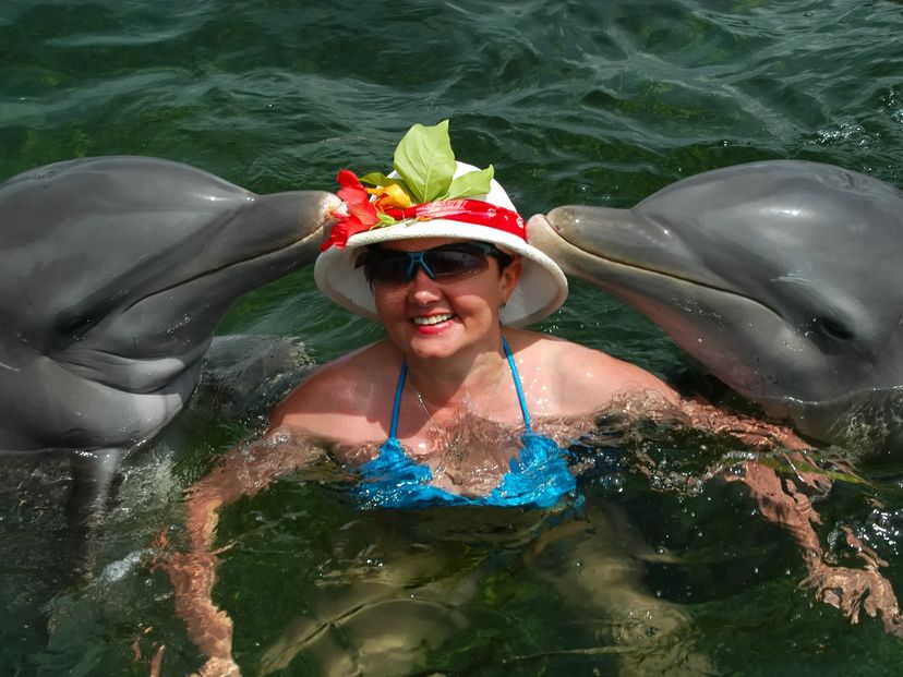 Swimming with dolphins tour at Rancho Cangrejo, Varadero, Matanzas, Cuba.