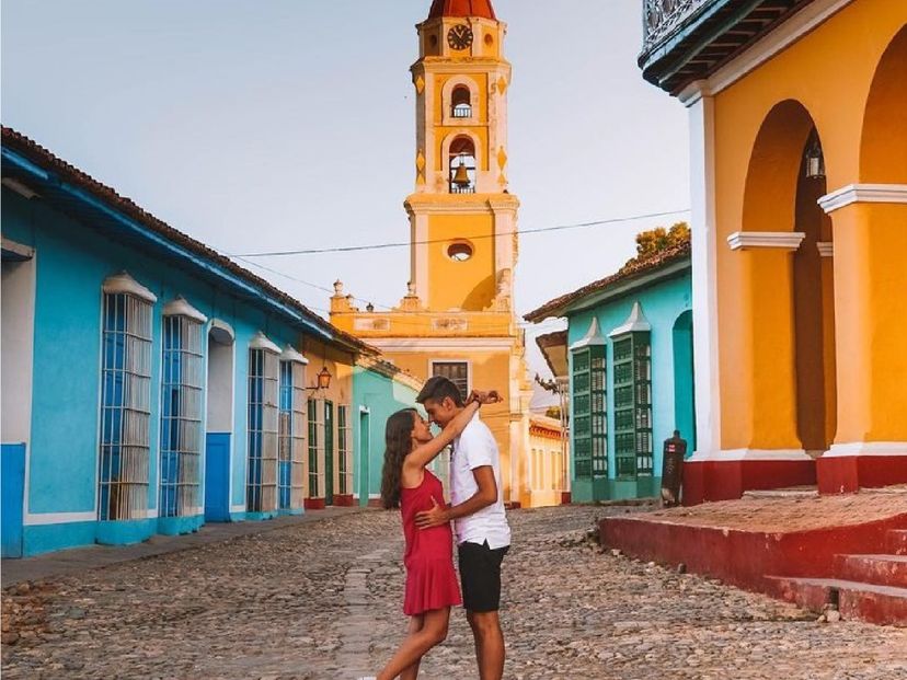 The Mayor square panoramic view, Trinidad, Sancti Spíritus, Cuba.