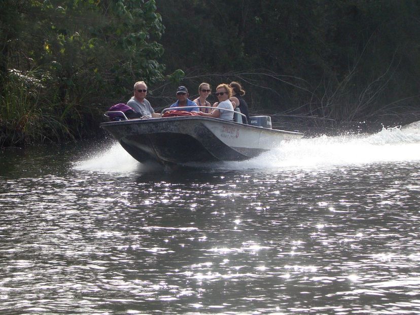 Boat ride at the Guama tourist park, Cienaga de Zapata, Matanzas, Cuba.