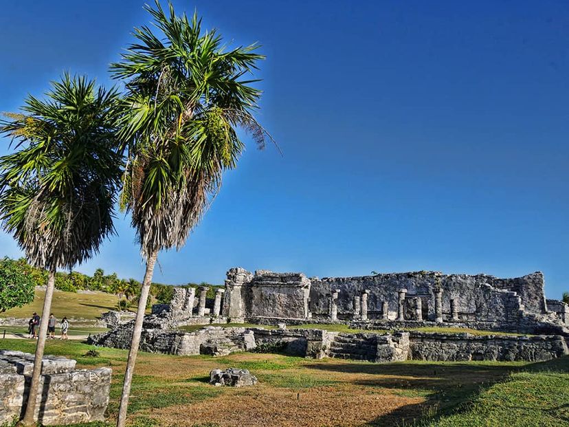 View of Tulum Archaeological Site, vestiges of ancient civilizations. Yucatan Peninsula, Mexico.