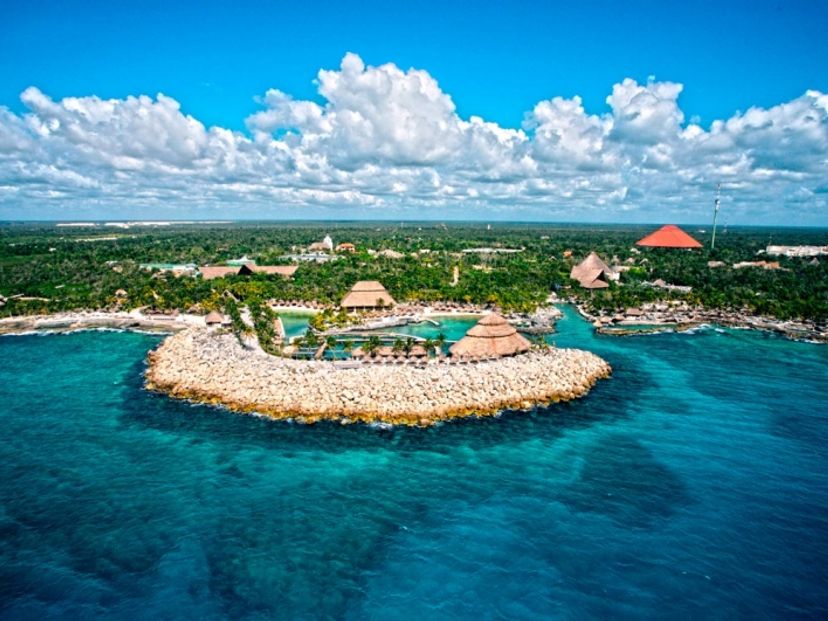 Panoramic view of Xcaret Park in Yucatan Peninsula, Mexico.
