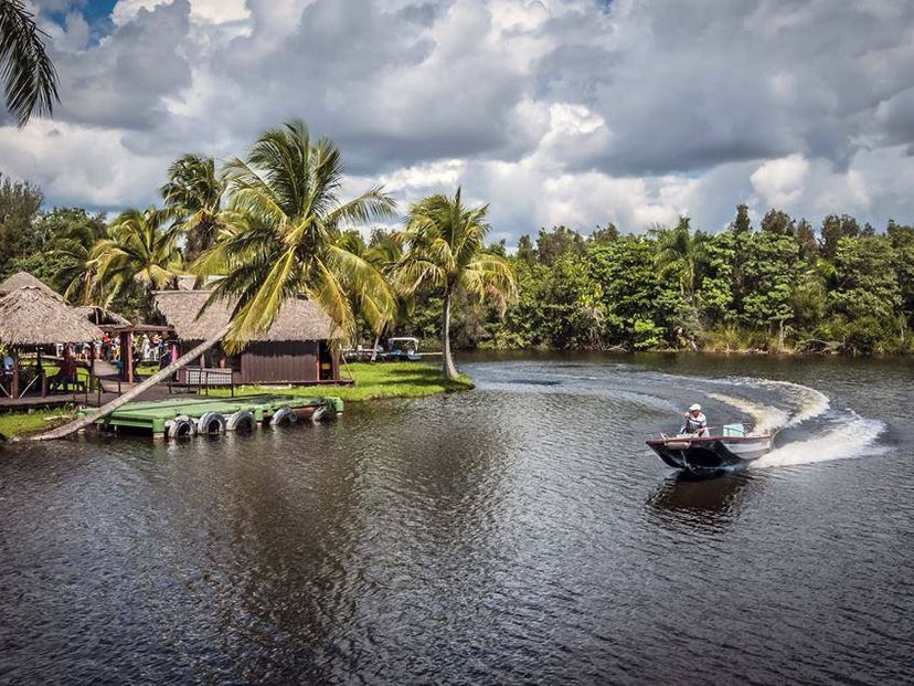 Guama Tourist Park panoramic view, Cienaga de Zapata, Matanzas, Cuba.