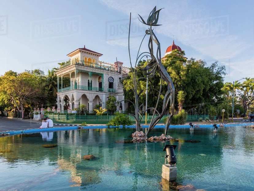 The Palacio de Valle panoramic view, Cienfuegos city, Cuba.