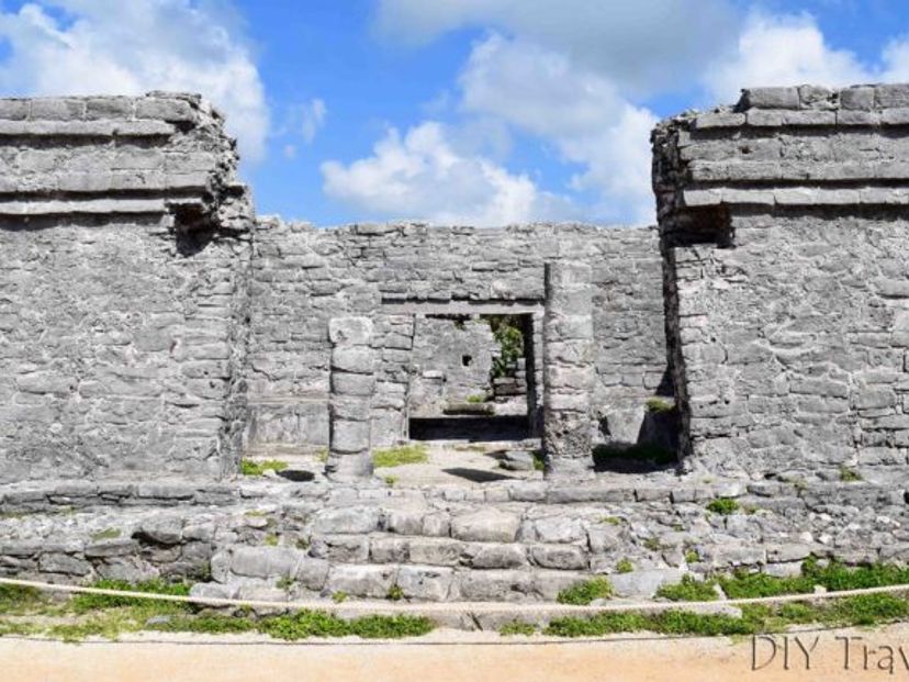 "Temple of the Frescos" in Tulum Archaeological Zone. Tulum, Mexico.