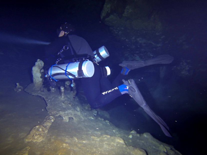 "Diving in Blue Tanks Cave" Tour., Gibara, north coast of Holguin Province, Cuba.