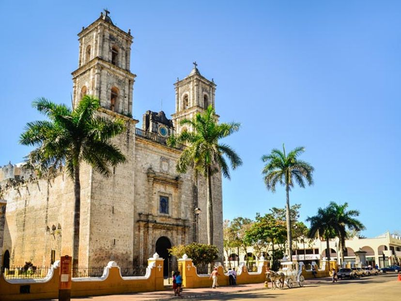 The very visited and beautiful city of Valladolid, near Chichen Itza, Cancun.