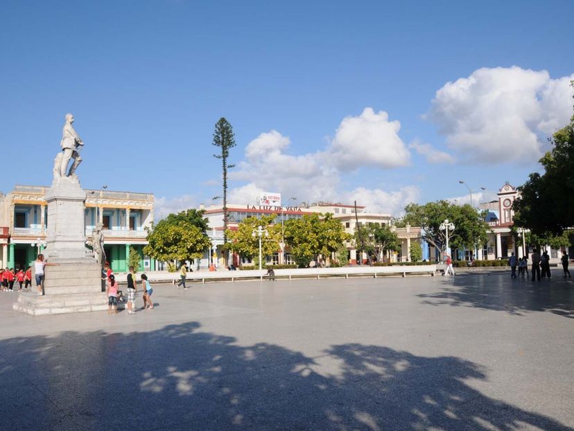 Calixto García central park panoramic view, Holguín city, Cuba.