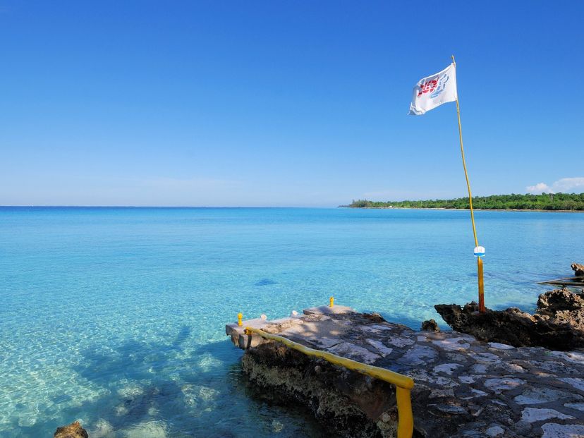 Punta Perdíz beach panoramic view, Playa Girón, Matanzas, Cuba.