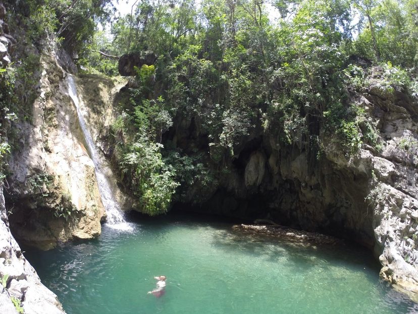 El Pilón waterfall panoramic view, Trinidad. “Horseback Riding to Waterfall El Pilón” Tour